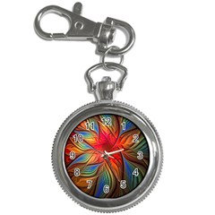 Vintage Colors Flower Petals Spiral Abstract Key Chain Watches