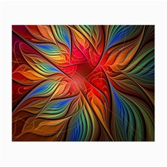 Vintage Colors Flower Petals Spiral Abstract Small Glasses Cloth (2-side) by BangZart