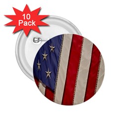 Usa Flag 2 25  Buttons (10 Pack)  by BangZart