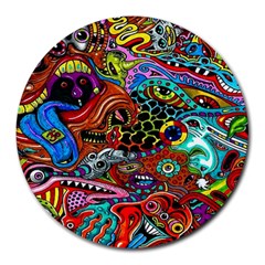 Vector Art Pattern Round Mousepads by BangZart