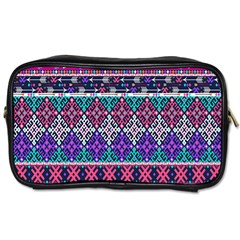 Tribal Seamless Aztec Pattern Toiletries Bags 2-side by BangZart