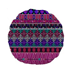 Tribal Seamless Aztec Pattern Standard 15  Premium Flano Round Cushions by BangZart