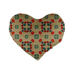 Traditional Scandinavian Pattern Standard 16  Premium Heart Shape Cushions