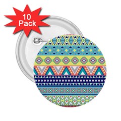 Tribal Print 2 25  Buttons (10 Pack)  by BangZart