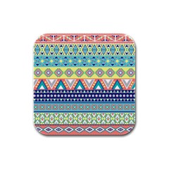 Tribal Print Rubber Square Coaster (4 Pack) 