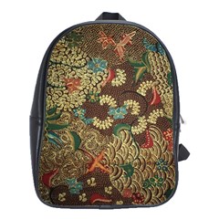 Traditional Batik Art Pattern School Bags(large)  by BangZart