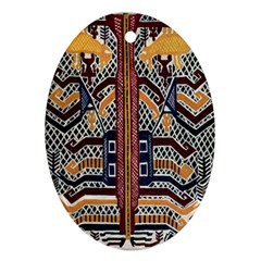 Traditional Batik Indonesia Pattern Oval Ornament (two Sides) by BangZart