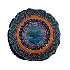 Traditional Pakistani Art Standard 15  Premium Round Cushions