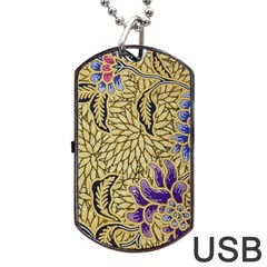 Traditional Art Batik Pattern Dog Tag Usb Flash (one Side) by BangZart