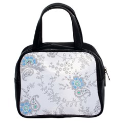 Traditional Art Batik Flower Pattern Classic Handbags (2 Sides) by BangZart