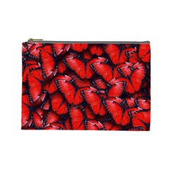 The Red Butterflies Sticking Together In The Nature Cosmetic Bag (large)  by BangZart