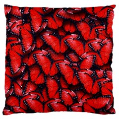 The Red Butterflies Sticking Together In The Nature Large Cushion Case (one Side) by BangZart