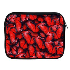 The Red Butterflies Sticking Together In The Nature Apple Ipad 2/3/4 Zipper Cases