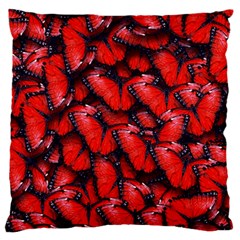 The Red Butterflies Sticking Together In The Nature Standard Flano Cushion Case (one Side)