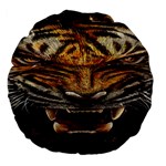 Tiger Face Large 18  Premium Flano Round Cushions Front