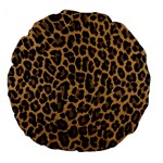 Tiger Skin Art Pattern Large 18  Premium Flano Round Cushions Front