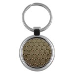 Texture Hexagon Pattern Key Chains (Round)  Front