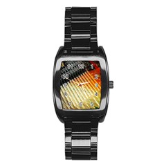 Technology Circuit Stainless Steel Barrel Watch