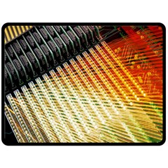 Technology Circuit Double Sided Fleece Blanket (large) 