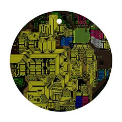 Technology Circuit Board Ornament (round) by BangZart