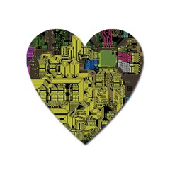 Technology Circuit Board Heart Magnet by BangZart