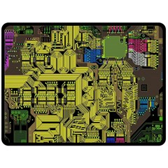 Technology Circuit Board Double Sided Fleece Blanket (large)  by BangZart