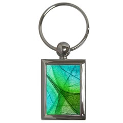 Sunlight Filtering Through Transparent Leaves Green Blue Key Chains (rectangle)  by BangZart