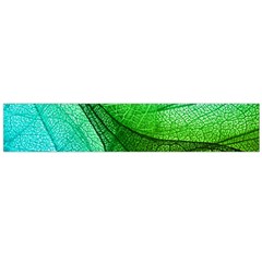 Sunlight Filtering Through Transparent Leaves Green Blue Flano Scarf (large)