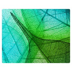 Sunlight Filtering Through Transparent Leaves Green Blue Double Sided Flano Blanket (medium) 