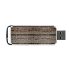 Stripy Knitted Wool Fabric Texture Portable Usb Flash (two Sides)