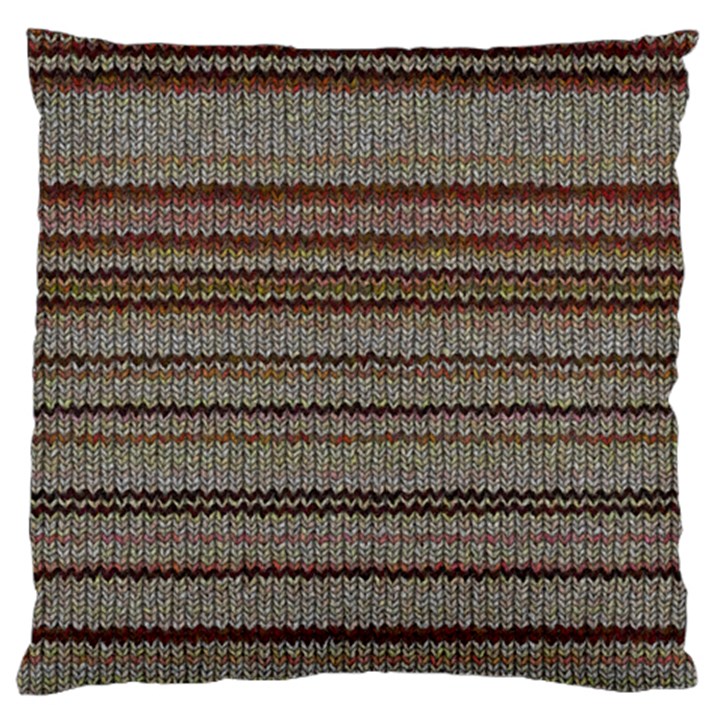 Stripy Knitted Wool Fabric Texture Standard Flano Cushion Case (One Side)