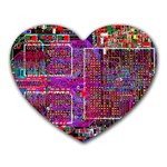 Technology Circuit Board Layout Pattern Heart Mousepads Front