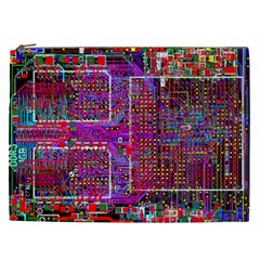 Technology Circuit Board Layout Pattern Cosmetic Bag (xxl)  by BangZart