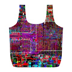 Technology Circuit Board Layout Pattern Full Print Recycle Bags (l) 