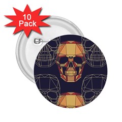 Skull Pattern 2 25  Buttons (10 Pack) 