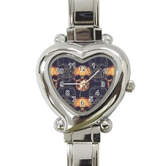 Skull Pattern Heart Italian Charm Watch by BangZart