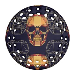 Skull Pattern Round Filigree Ornament (two Sides) by BangZart