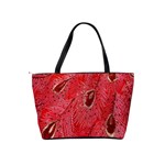 Red Peacock Floral Embroidered Long Qipao Traditional Chinese Cheongsam Mandarin Shoulder Handbags Back