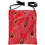 Red Peacock Floral Embroidered Long Qipao Traditional Chinese Cheongsam Mandarin Shoulder Sling Bags Front