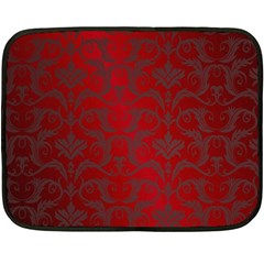 Red Dark Vintage Pattern Fleece Blanket (mini) by BangZart