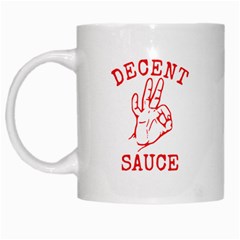 Decent Sauce White Coffee Mug by derpfudge