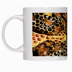 Queen Cup Honeycomb Honey Bee White Mugs by BangZart