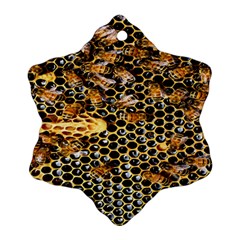Queen Cup Honeycomb Honey Bee Ornament (snowflake) by BangZart