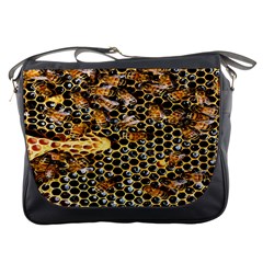 Queen Cup Honeycomb Honey Bee Messenger Bags by BangZart