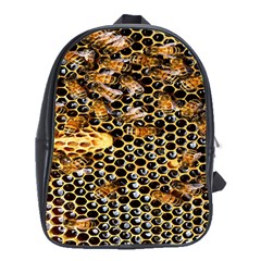 Queen Cup Honeycomb Honey Bee School Bags (xl) 