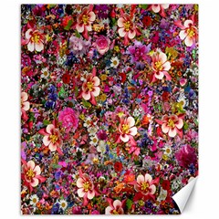 Psychedelic Flower Canvas 8  X 10  by BangZart