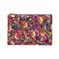 Psychedelic Flower Cosmetic Bag (large)  by BangZart