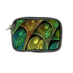 Psytrance Abstract Colored Pattern Feather Coin Purse Front