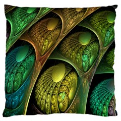 Psytrance Abstract Colored Pattern Feather Large Cushion Case (two Sides) by BangZart