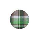 Plaid Fabric Texture Brown And Green Golf Ball Marker (10 pack) Front